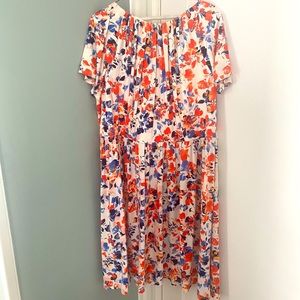 Cap sleeves floral summer dress